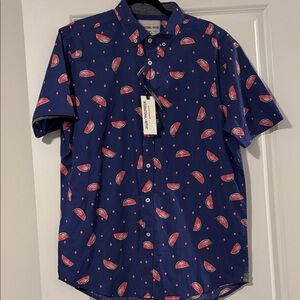 Goodfellow & Co Blue Shirt with Watermelon Pattern